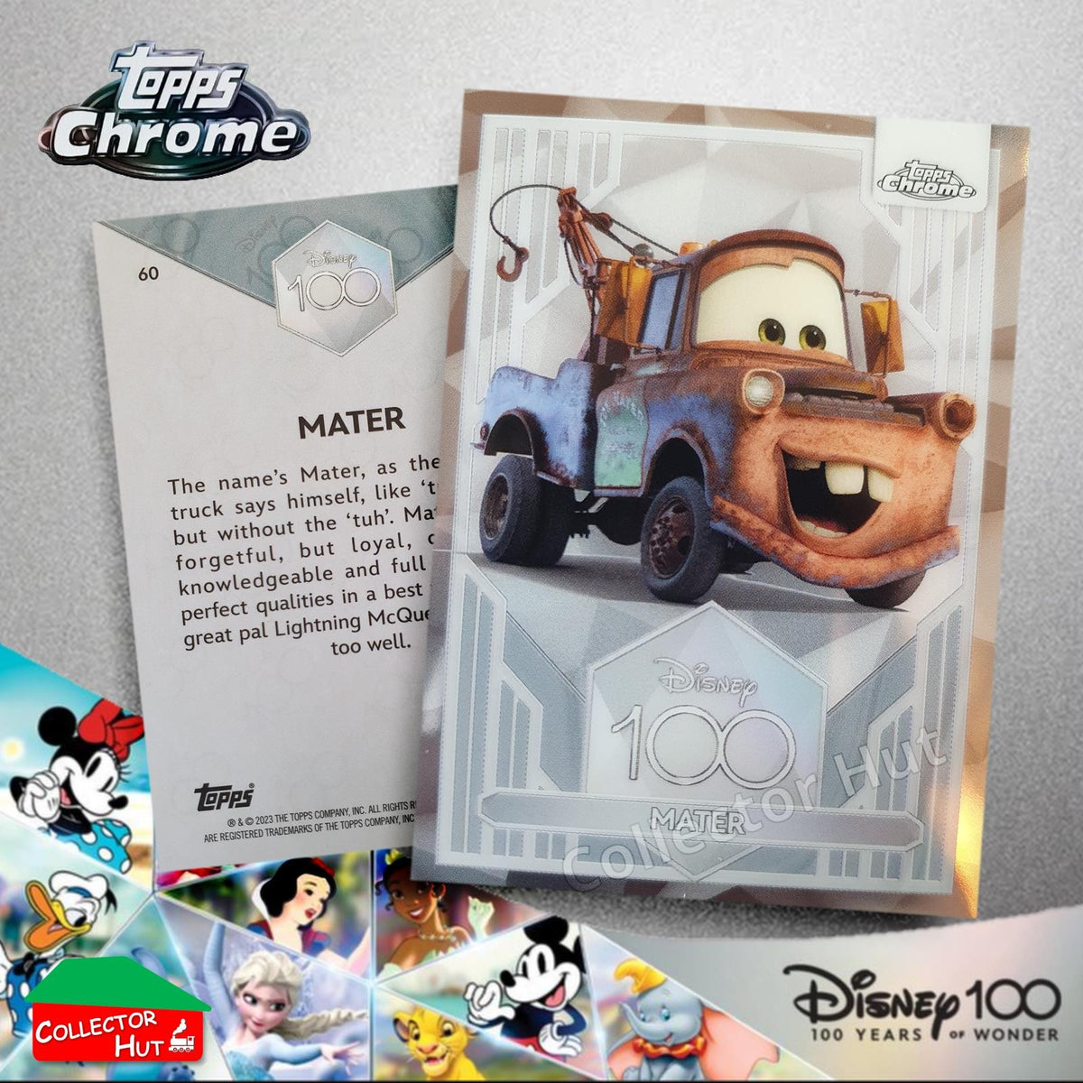 Disney 100 Topps Chrome 2023 Base Cards 1-100 Pick Singles to Complete Your Set