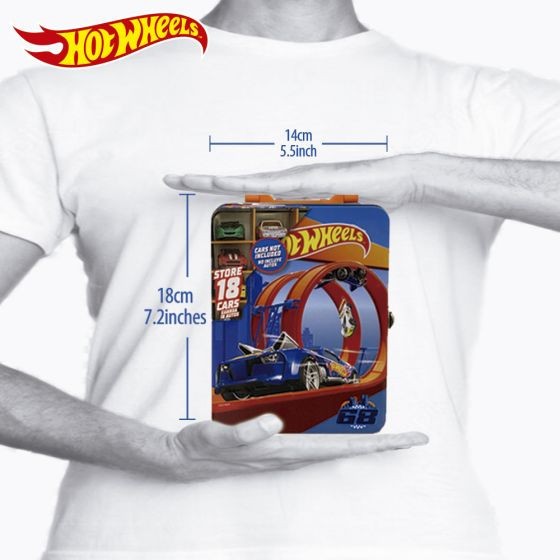 Hot Wheels Die Cast Tin Storage Carry Case for 18 Cars OFFICIAL BRAND