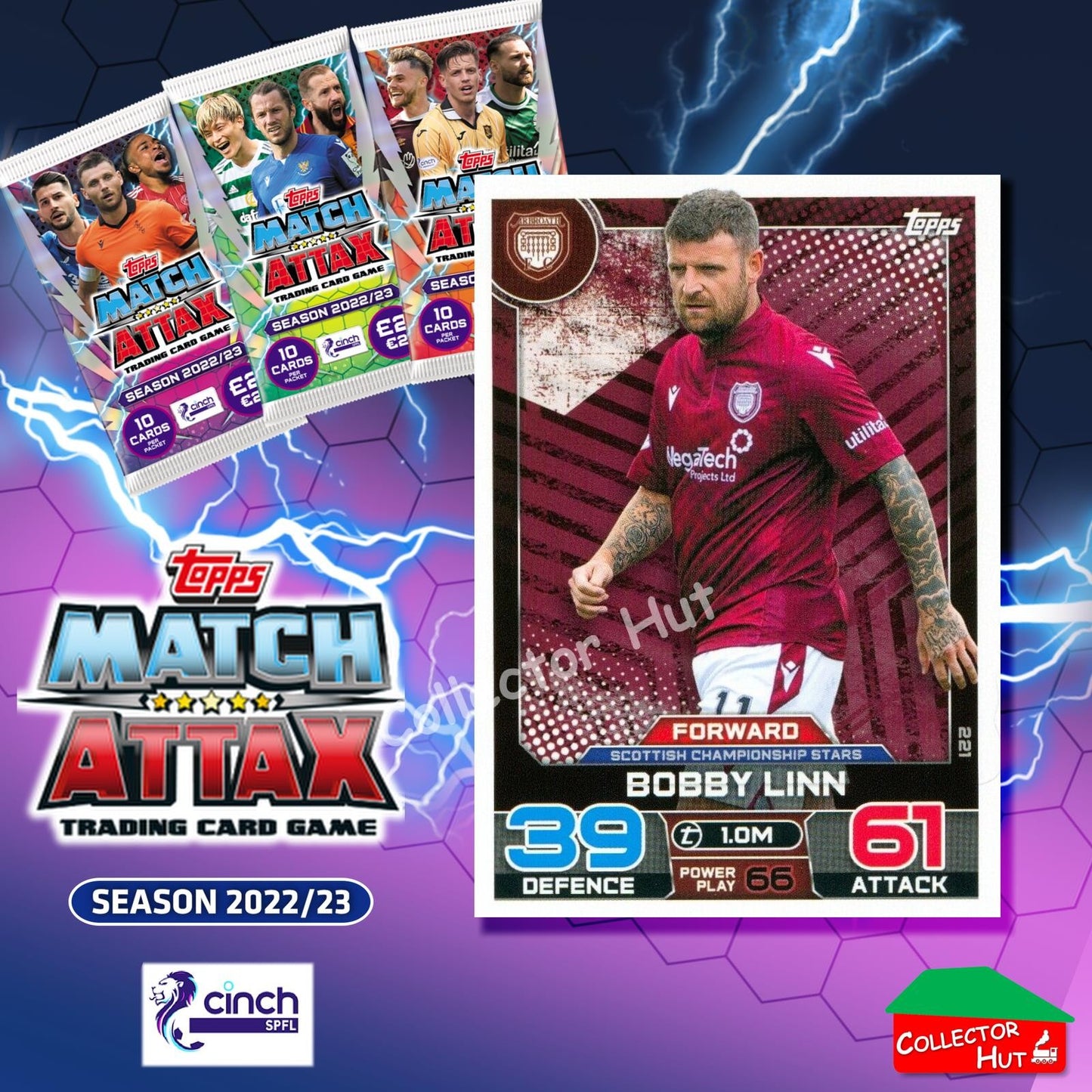 TOPPS MATCH ATTAX SPFL 2022/23 #163-264 Choose Your Card