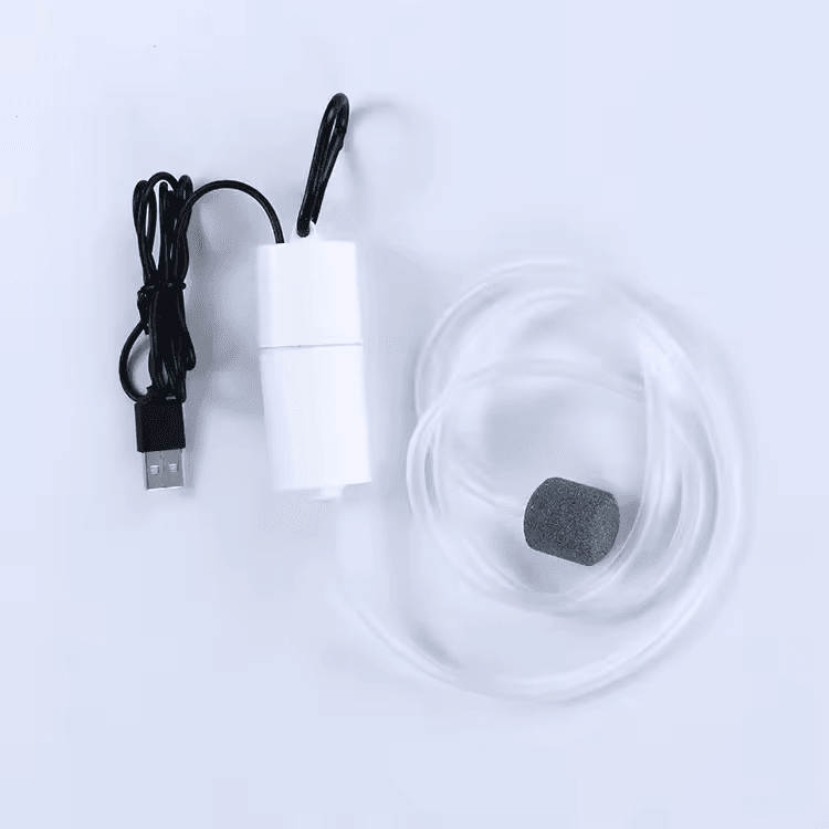 Aquarium Oxygen Air Pump Mini Kit USB Powered for Fish Tank & Sea Monkeys