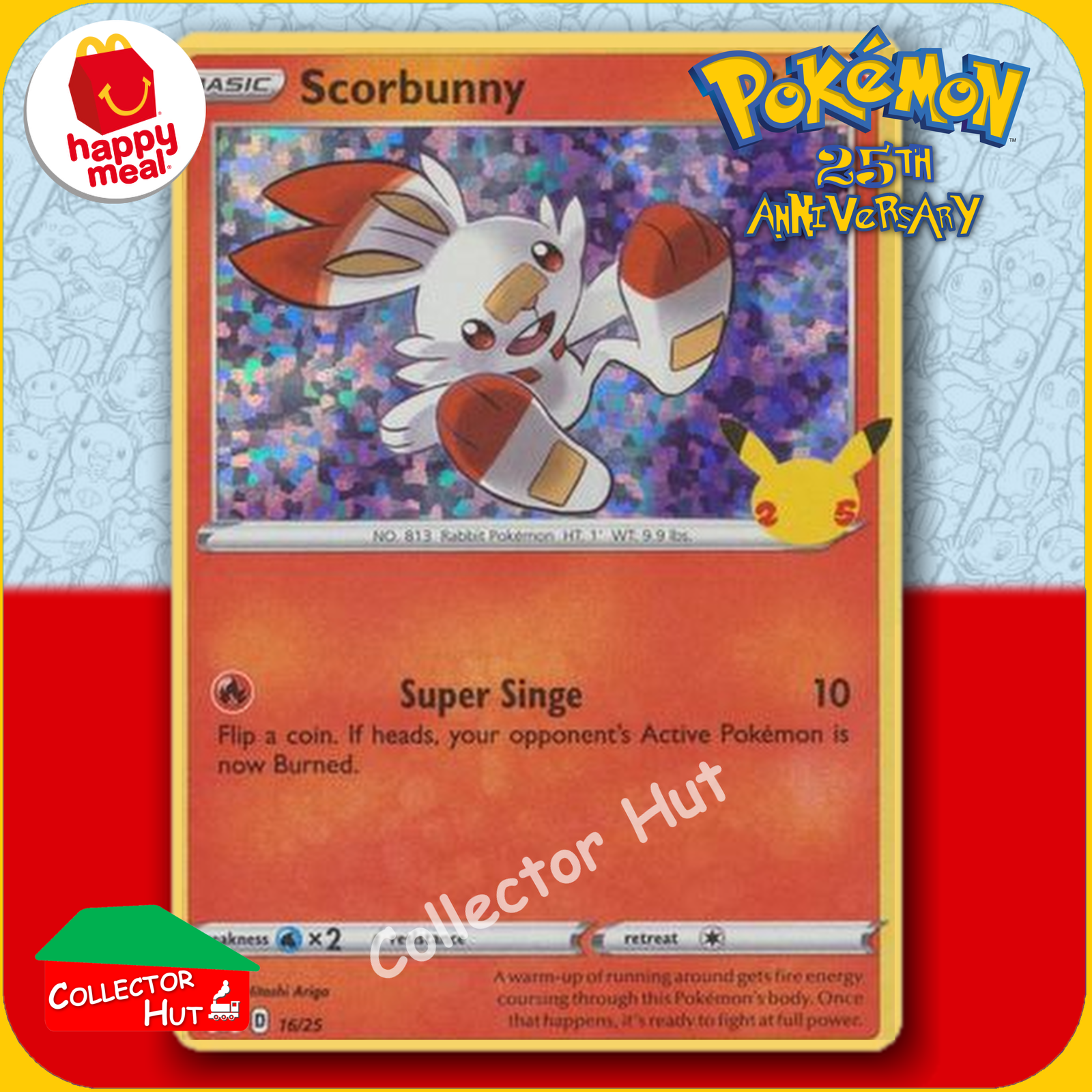 McDonald's Happy Meal 2021 Pokémon 25th Anniversary Trading Cards You Choose