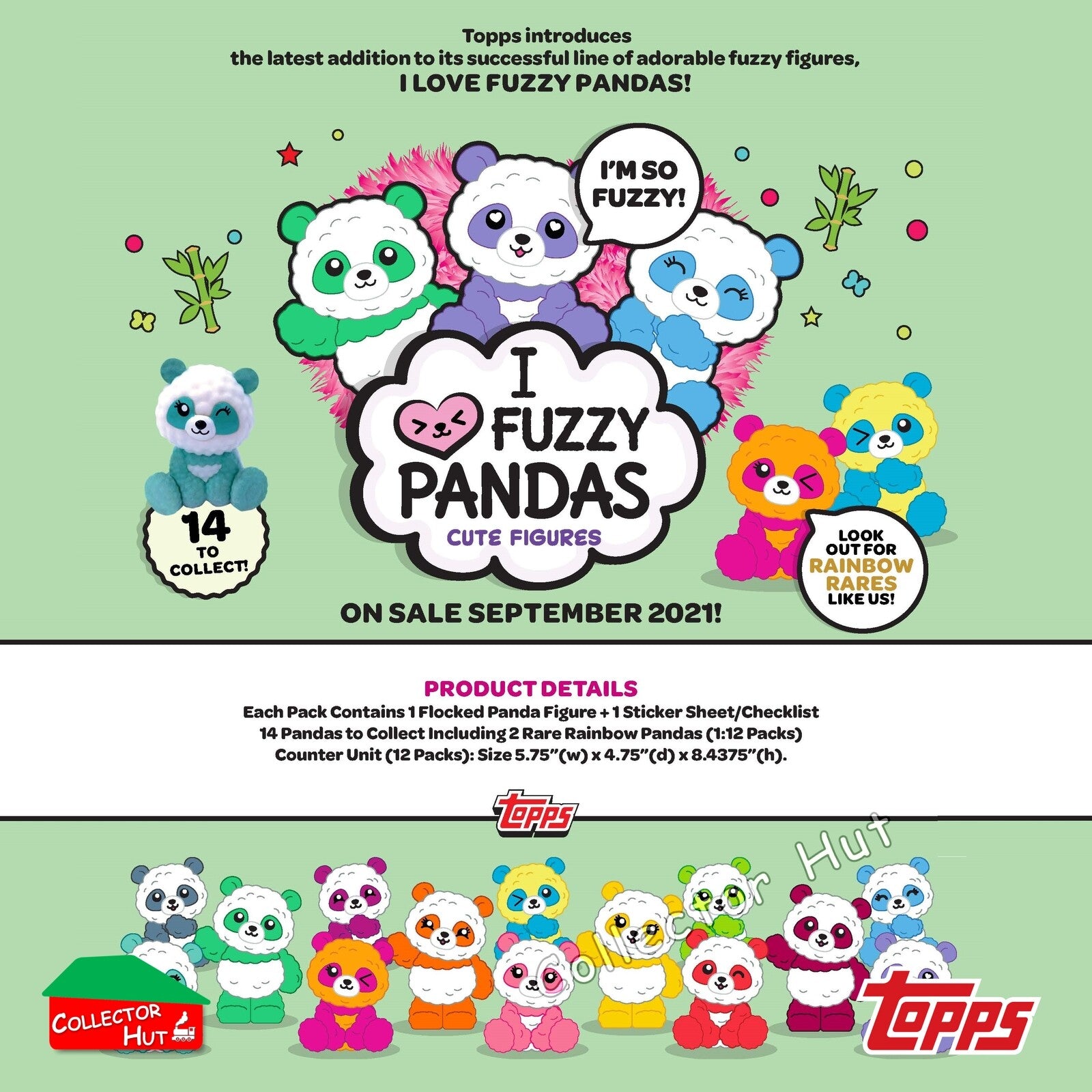 Topps I Love Pandas Cute Blind Bag Mini Figures