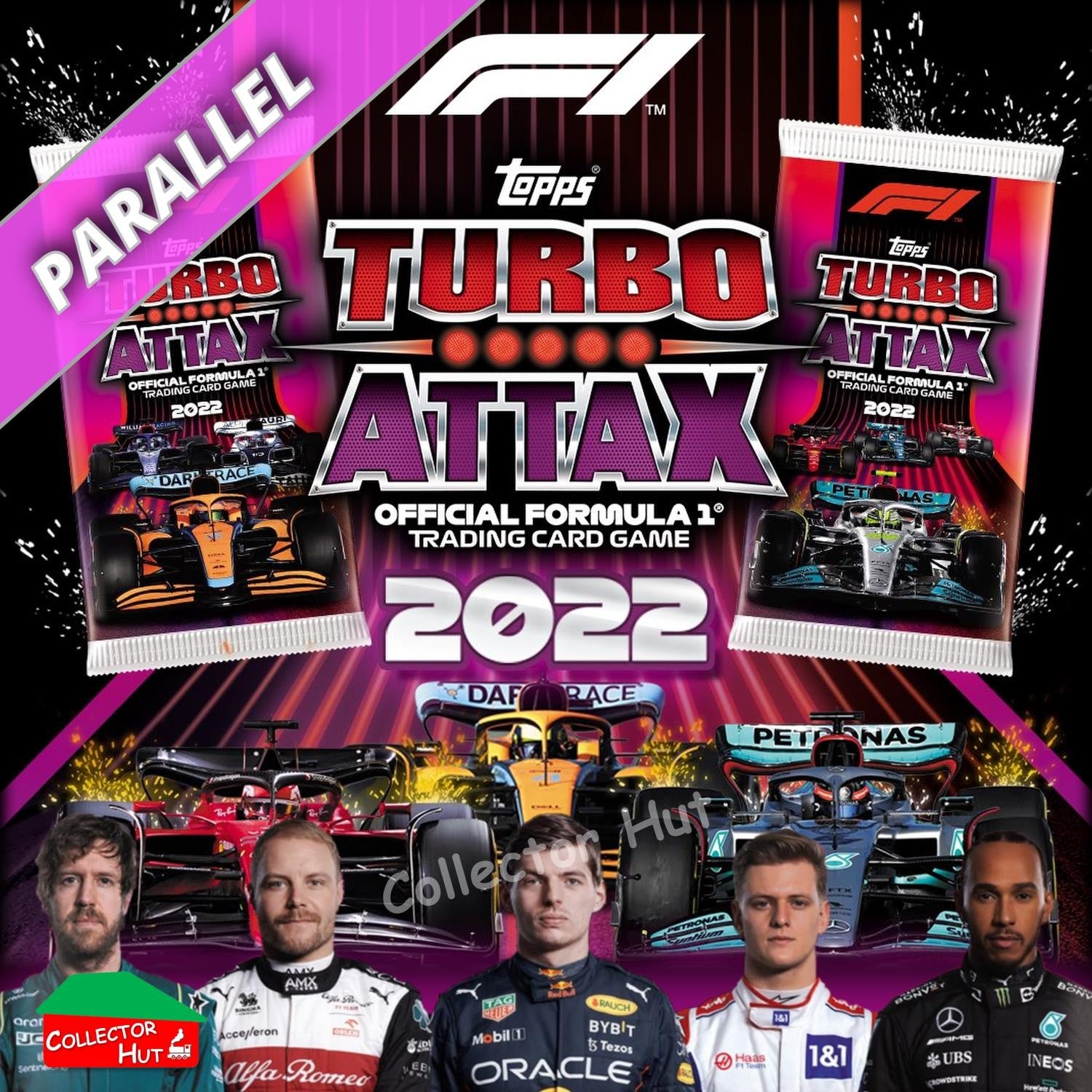 Topps Turbo Attax Formula 1 F1 2022 PINK GREEN RED Parallel Cards