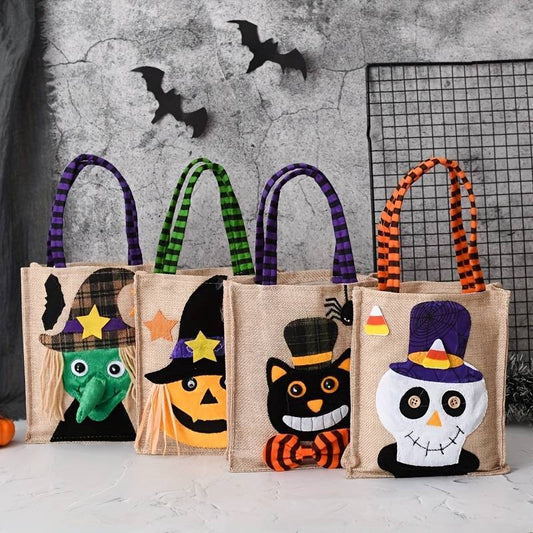Halloween Novelty Tote Trick or Treat Bags Fabric Sewn Choose a Pattern