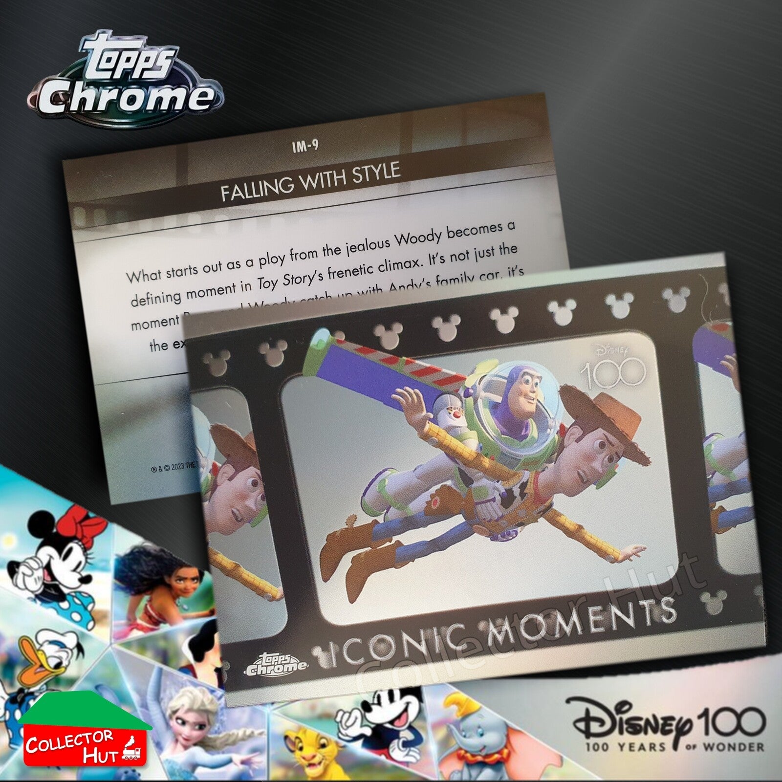 Disney 100 Topps Chrome 2023 RARE CARDS Off the Page Iconic Moments Stitch