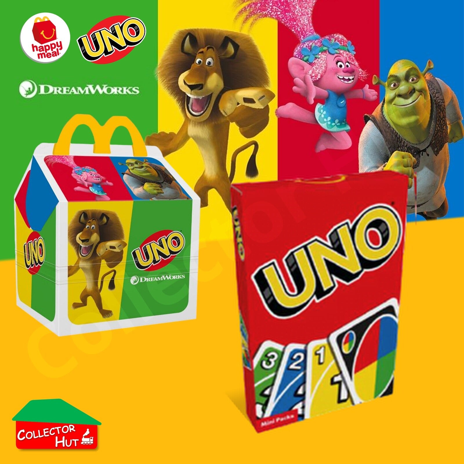 McDonald's Happy Meal Uno Playing Cards Dreamworks Edition