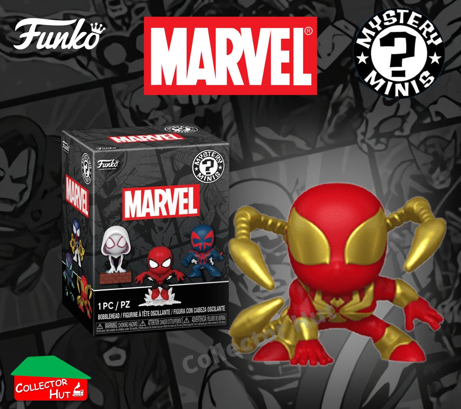Funko Marvel Spider-Man Mini Mystery Bobblehead Figures