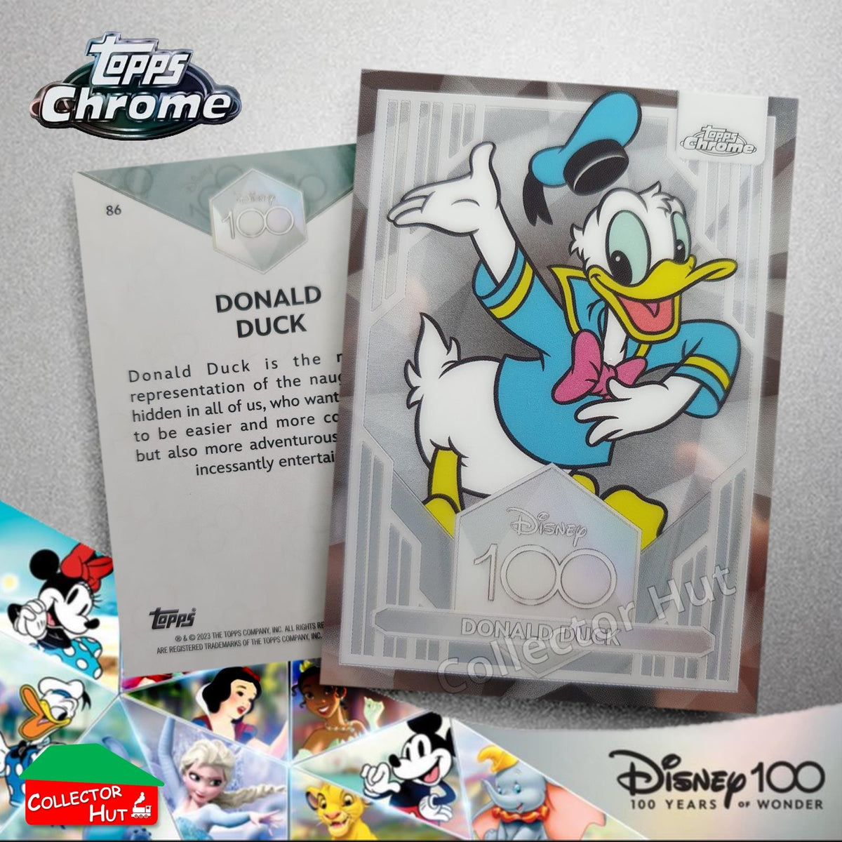 Disney 100 Topps Chrome 2023 Base Cards 1-100 Pick Singles to Complete Your Set