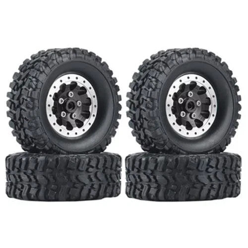 RC Model Wheels Tyres 5mm Hub 68mm x 24mm 59g ALLOY BEADLOCK 4pcs Set MN82 MN99