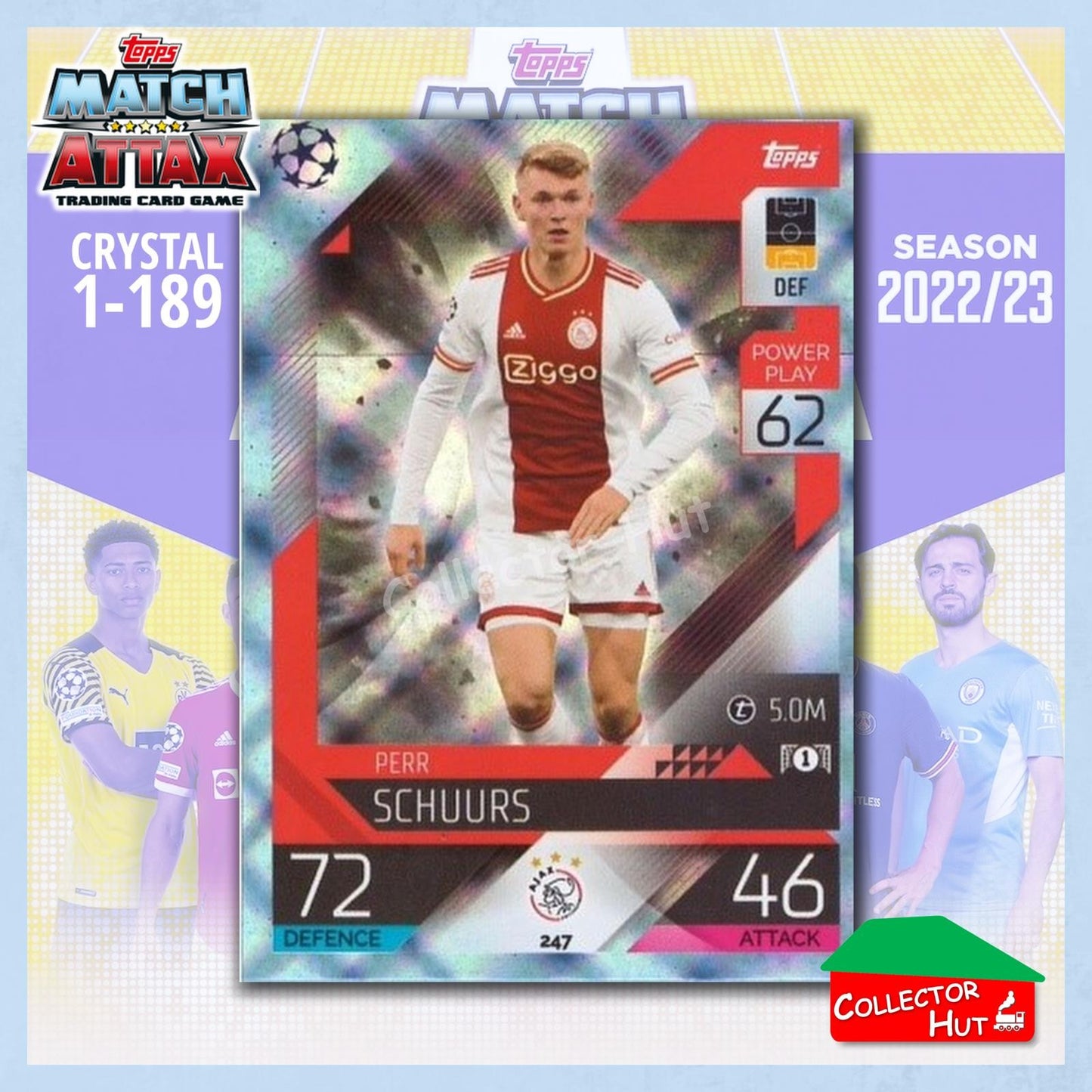 Topps Match Attax Europa Champions League 2022/23 Crystal Parallel Cards 190-387