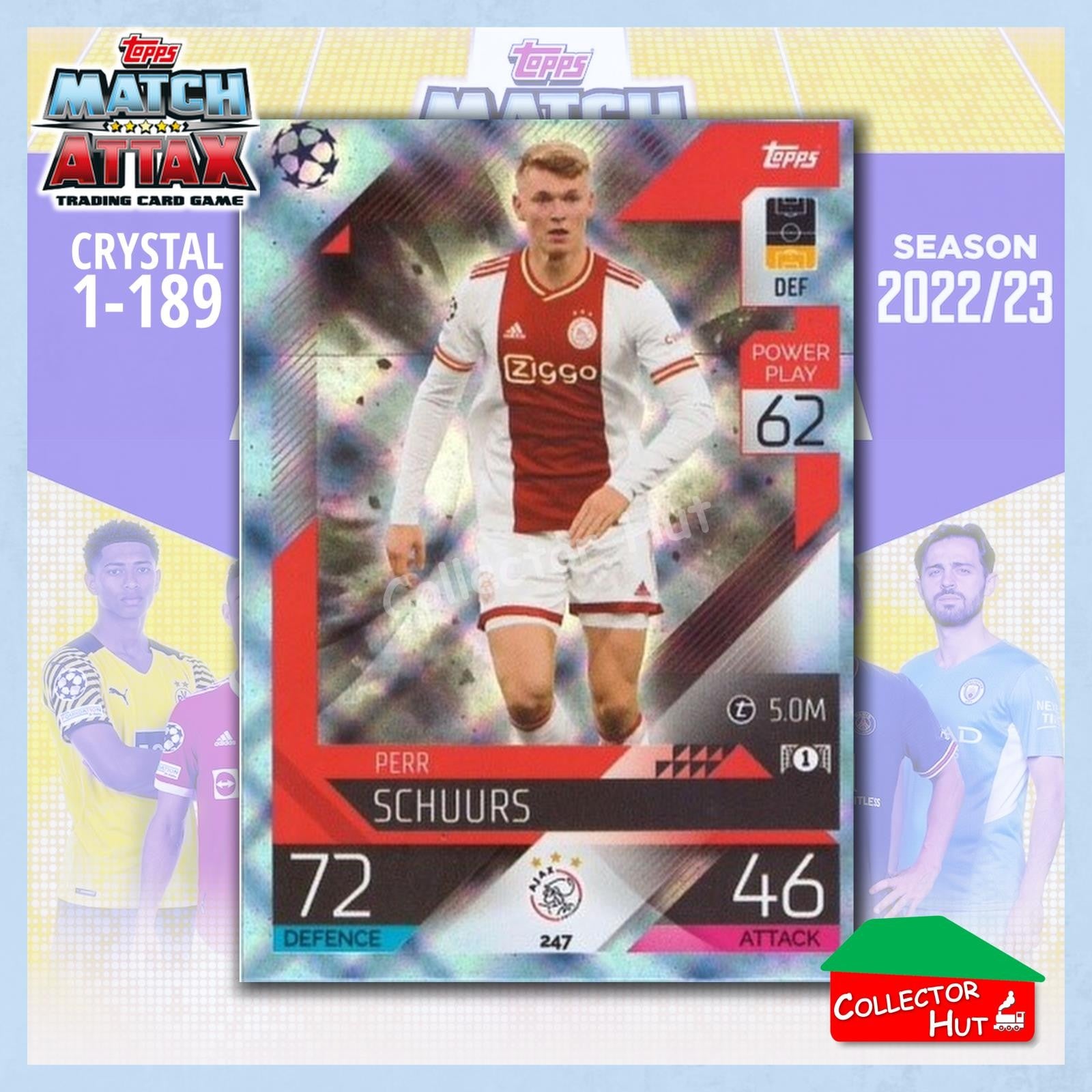Topps Match Attax Europa Champions League 2022/23 Crystal Parallel Cards 190-387