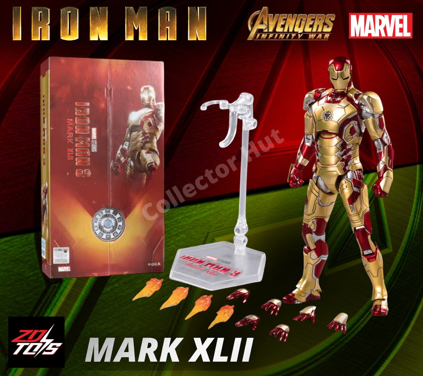 Iron Man Marvel Action Figures 1:10 Scale Avenger Infinity Saga MK 1-85 ZD Toys