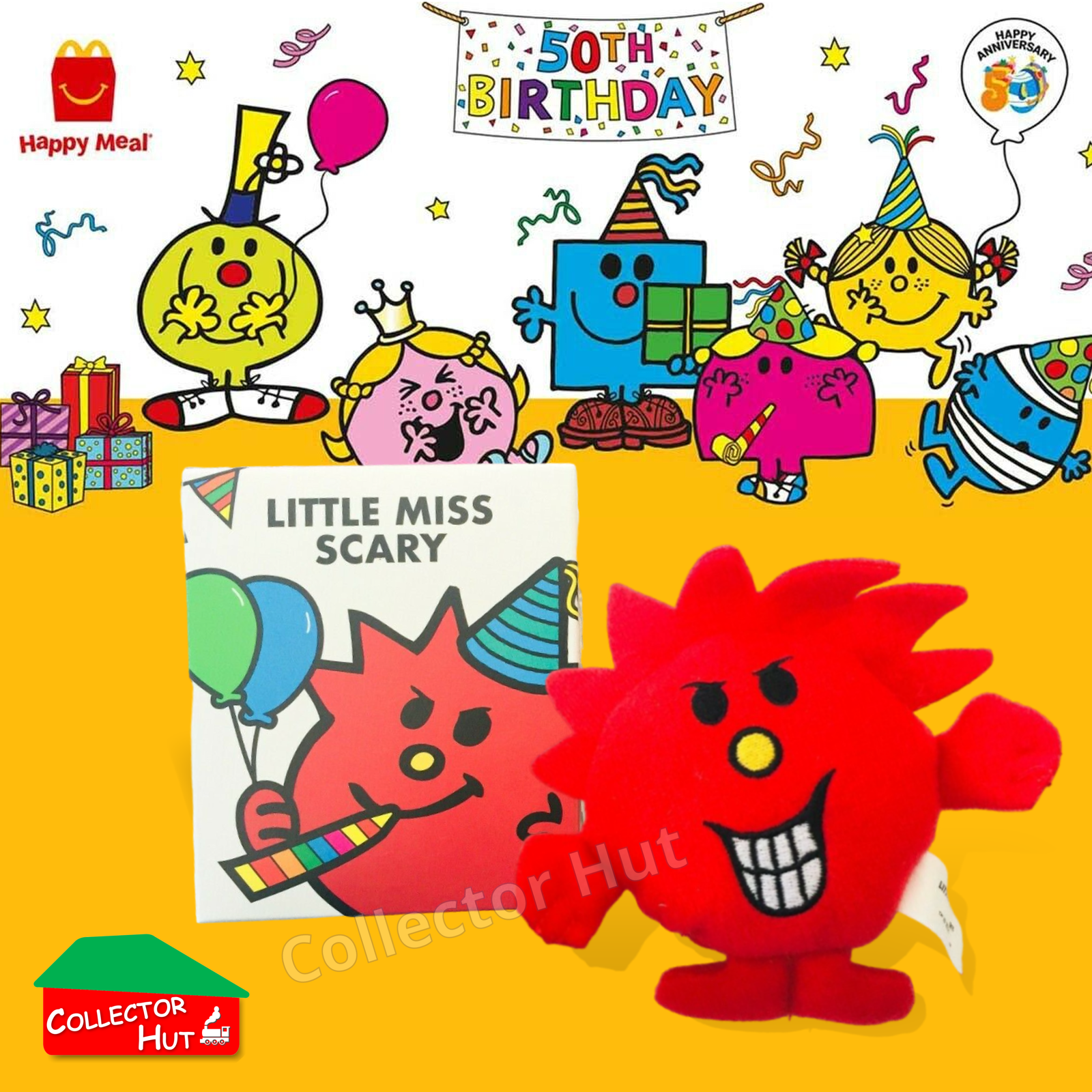McDonalds Happy Meal Mr Men Little Miss 2024 & 2021 50th Anniversary Plush Toys