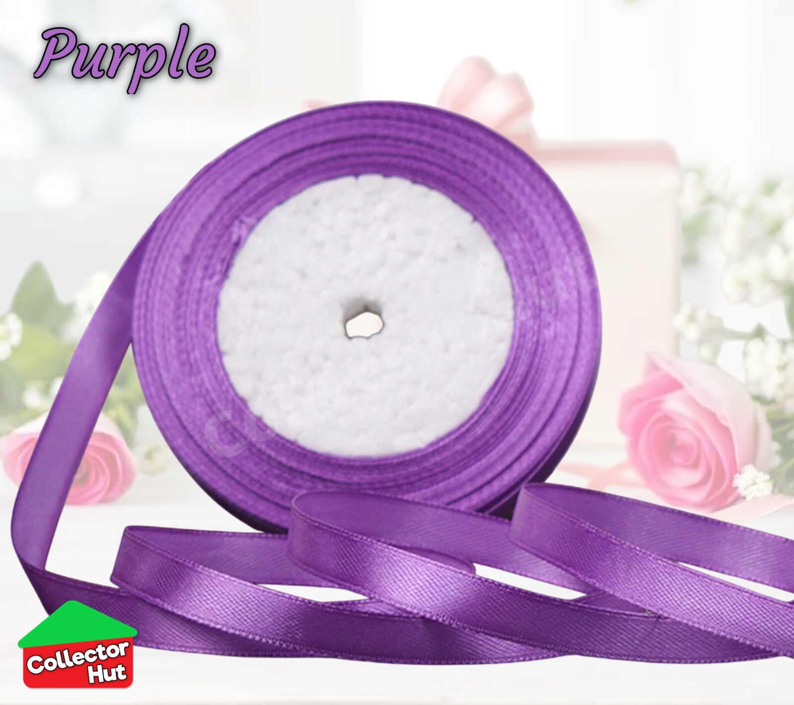 Satin Ribbon Roll Double Sided 23m Various Colours Sizes 10mm 15mm Widths