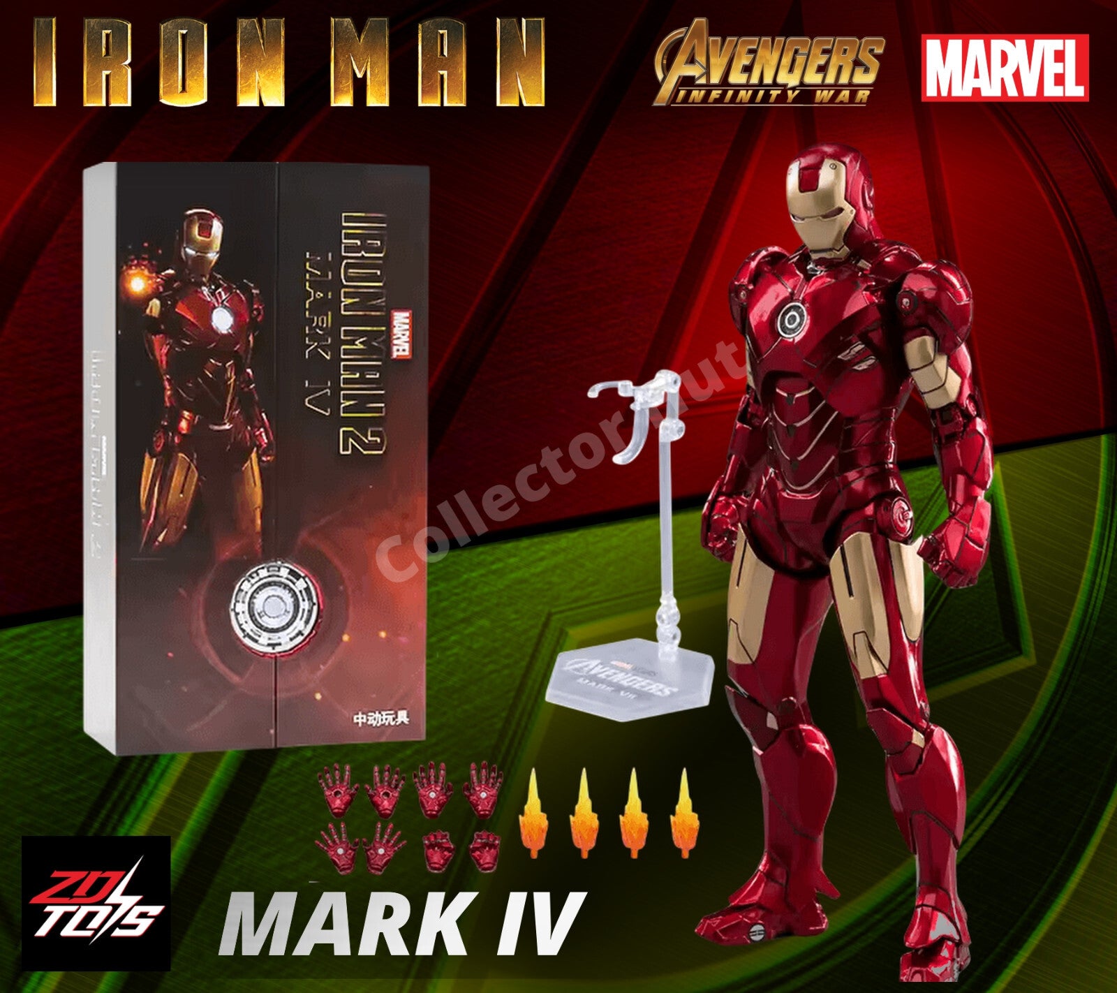 Iron Man Marvel Action Figures 1:10 Scale Avenger Infinity Saga MK 1-85 ZD Toys