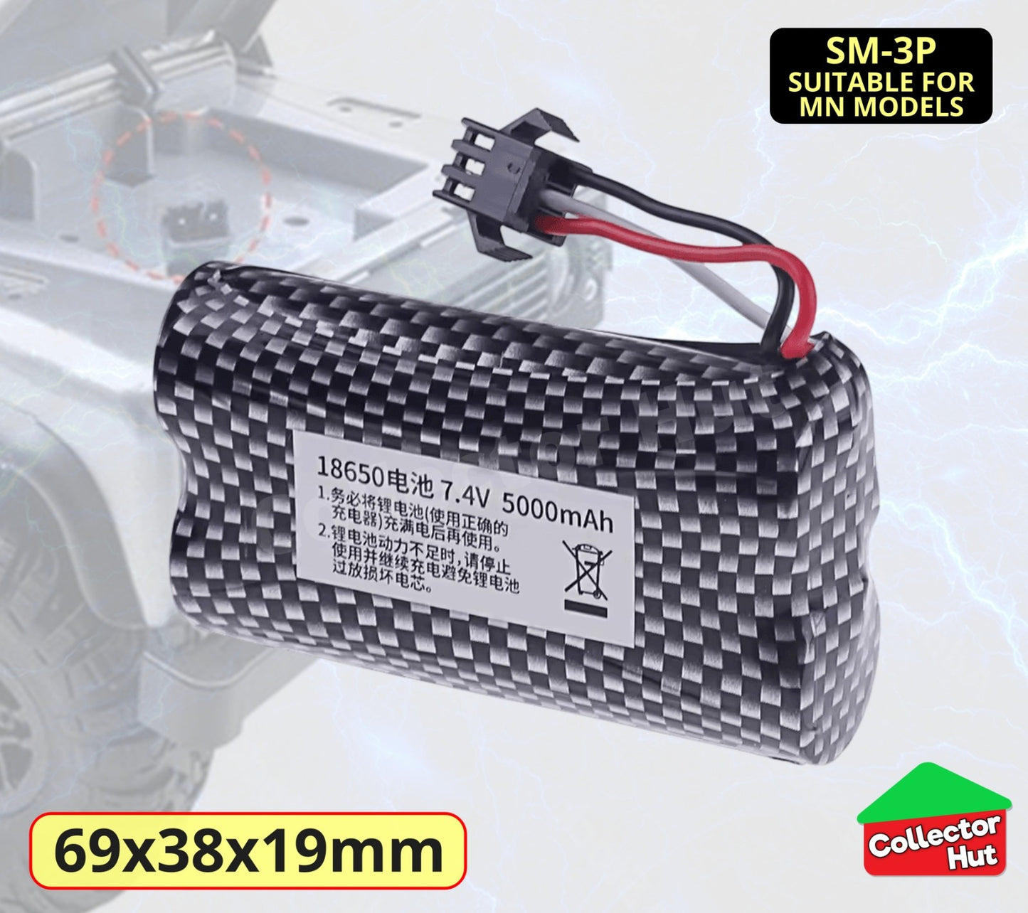 RC Lipo Batteries Car Truck JST SM Plug USB Chargers 7.4V