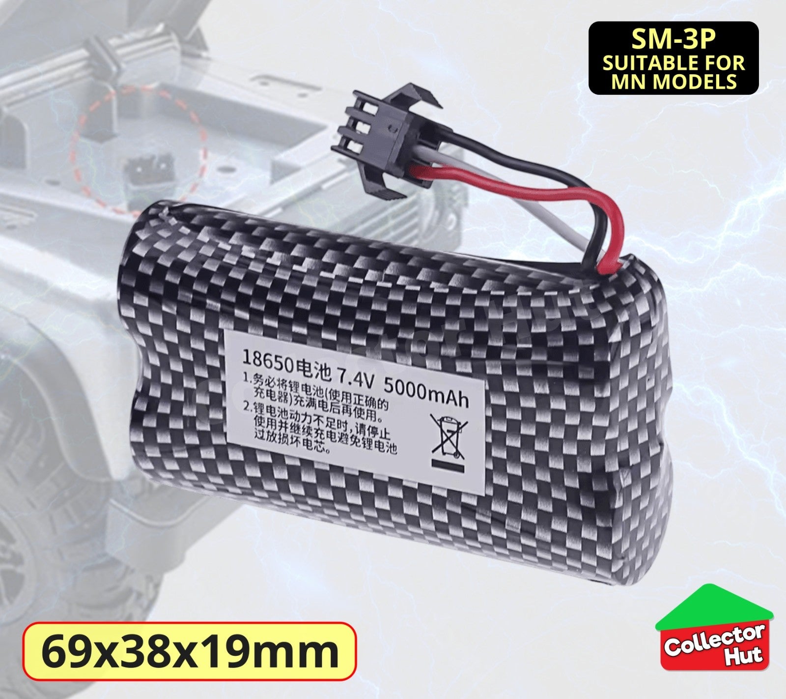 RC Lipo Batteries Car Truck JST SM Plug USB Chargers 7.4V