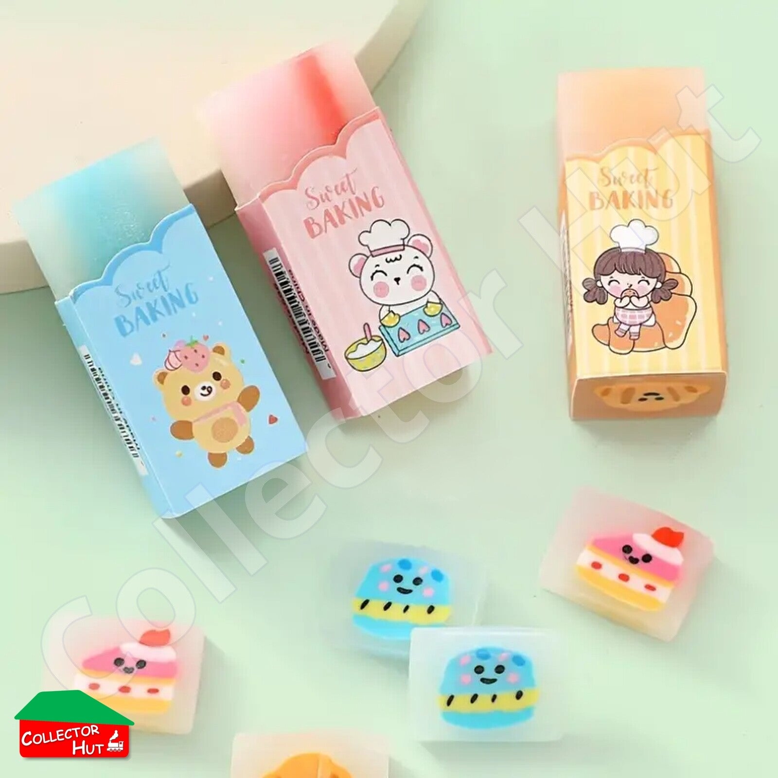Novelty Sandwich Erasers 3pcs 5pcs 6pcs School Gift Party Bag Stocking Fillers