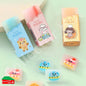 Novelty Sandwich Erasers 3pcs 5pcs 6pcs School Gift Party Bag Stocking Fillers