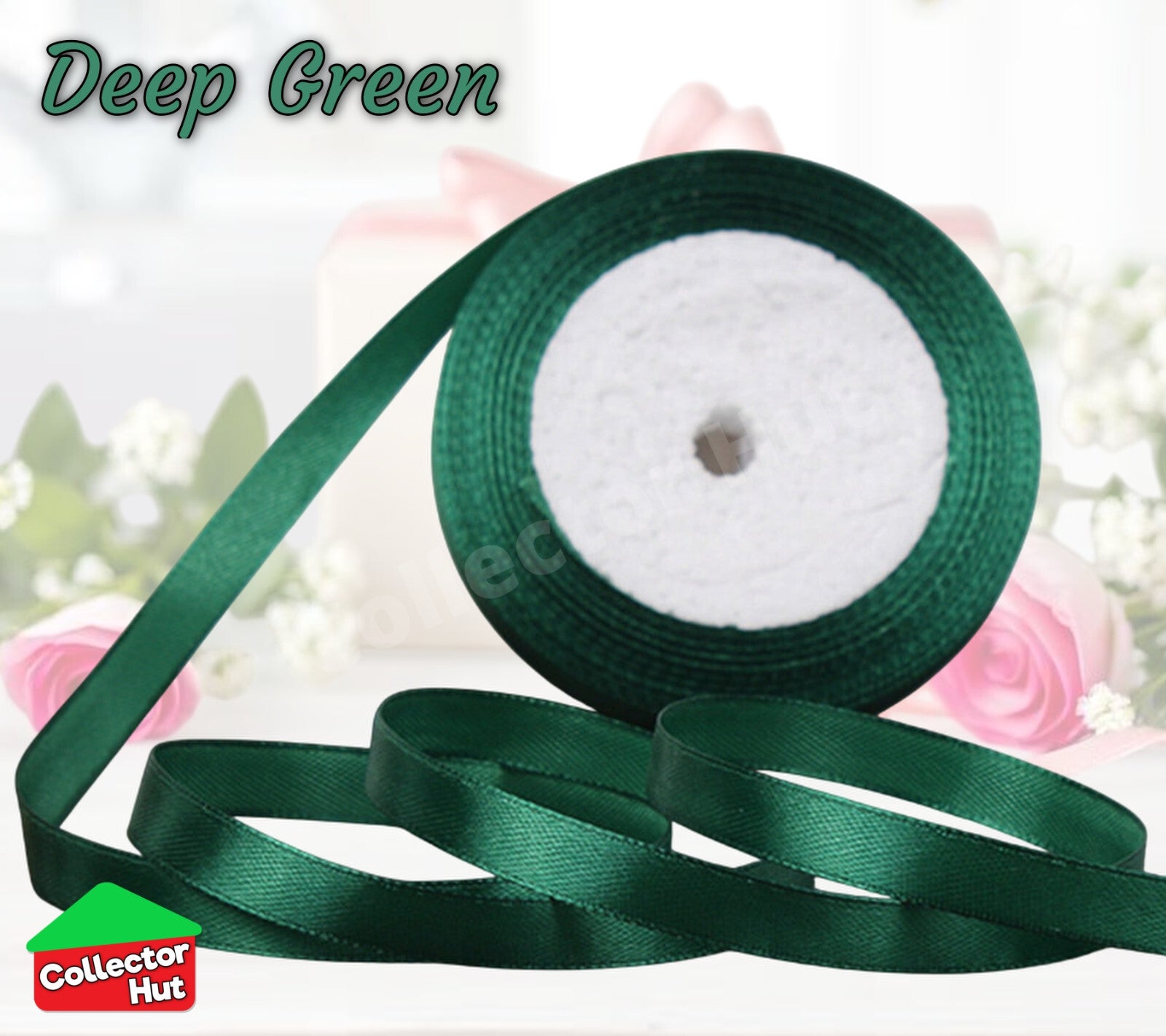 Satin Ribbon Roll Double Sided 23m Various Colours Sizes 10mm 15mm Widths