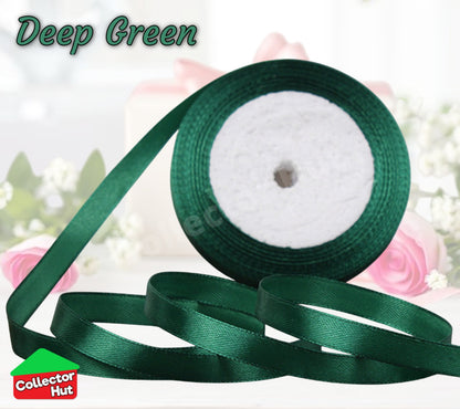 Satin Ribbon Roll Double Sided 23m Various Colours Sizes 10mm 15mm Widths