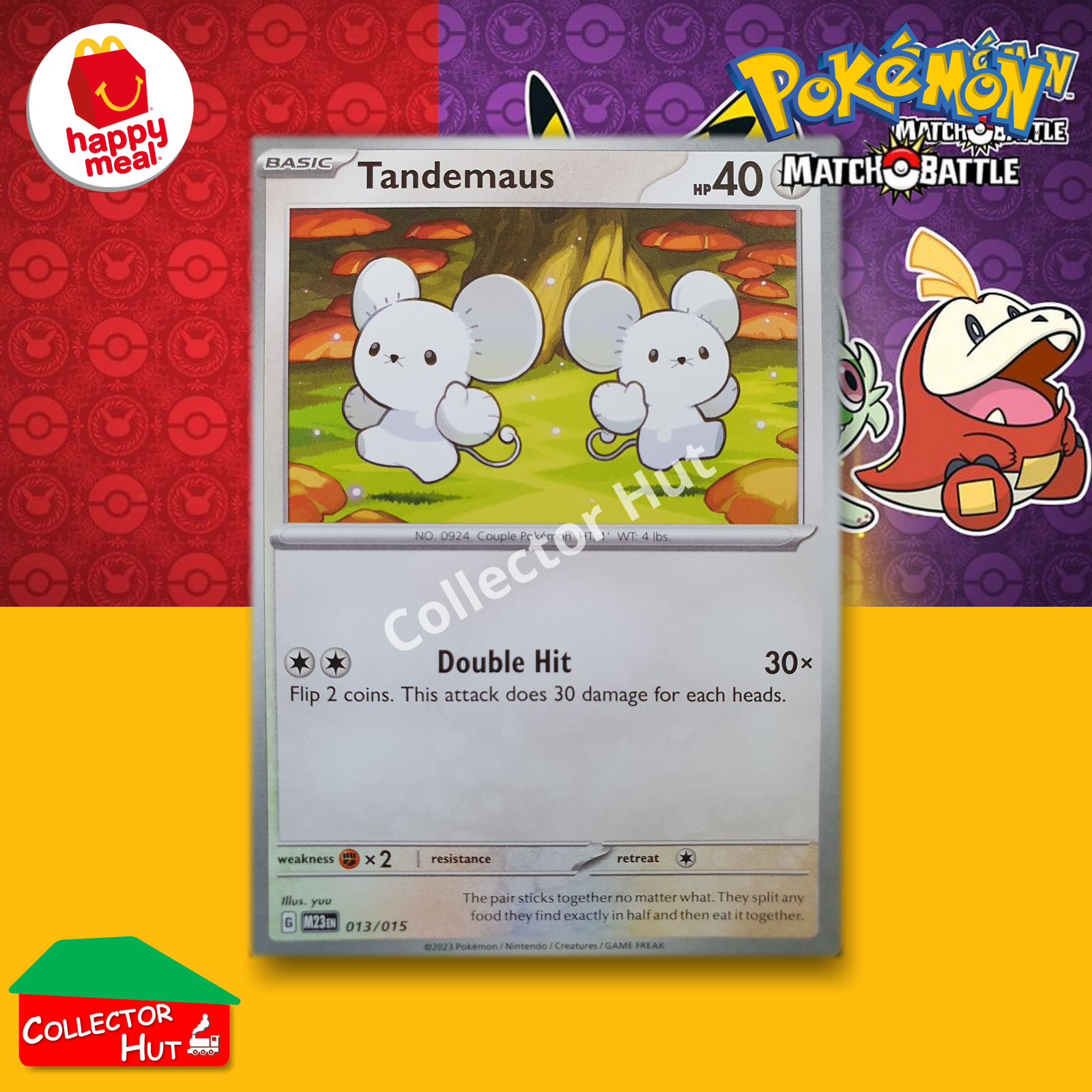 McDonald's Happy Meal 2023 Pokémon Match Battle SINGLE Trading Cards You Choose
