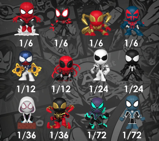 Funko Marvel Spider-Man Mini Mystery Bobblehead Figures
