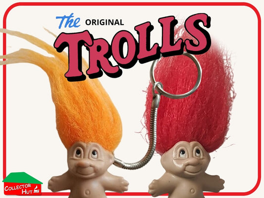 Trolls Original Thomas Dam Vintage 1989 1.5" Key Ring Dolls Model No. 501