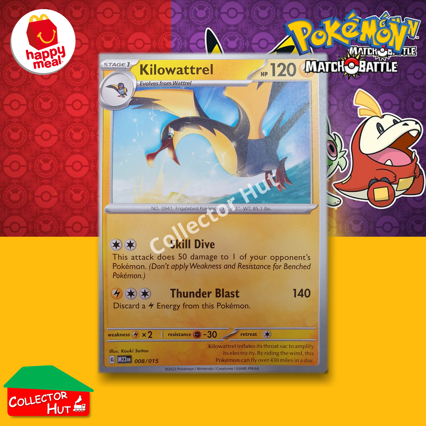 McDonald's Happy Meal 2023 Pokémon Match Battle SINGLE Trading Cards You Choose