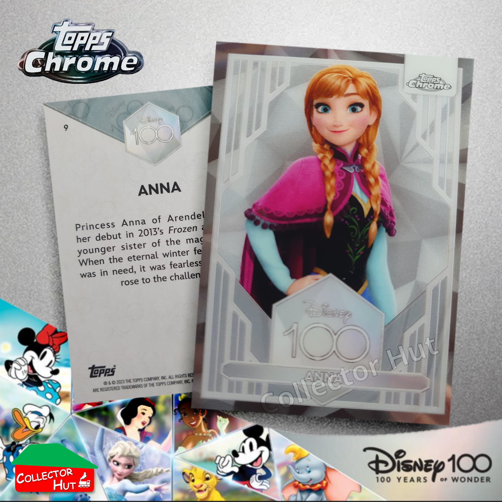 Disney 100 Topps Chrome 2023 Base Cards 1-100 Pick Singles to Complete Your Set