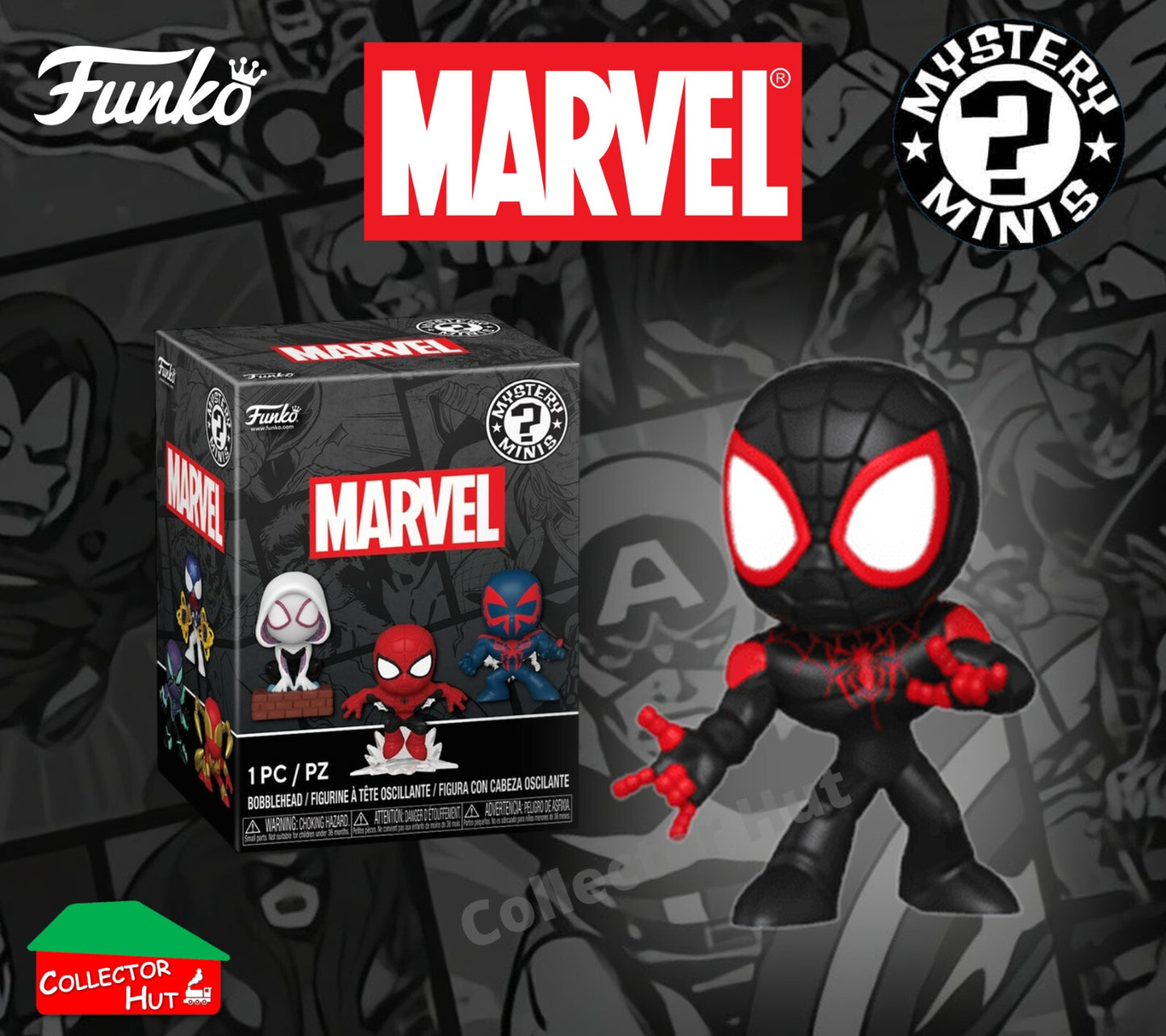 Funko Marvel Spider-Man Mini Mystery Bobblehead Figures