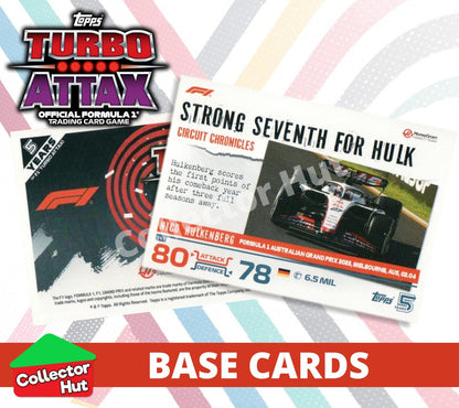 Topps Turbo Attax Formula 1 F1 2024 #1-166 Base Cards YOU CHOOSE