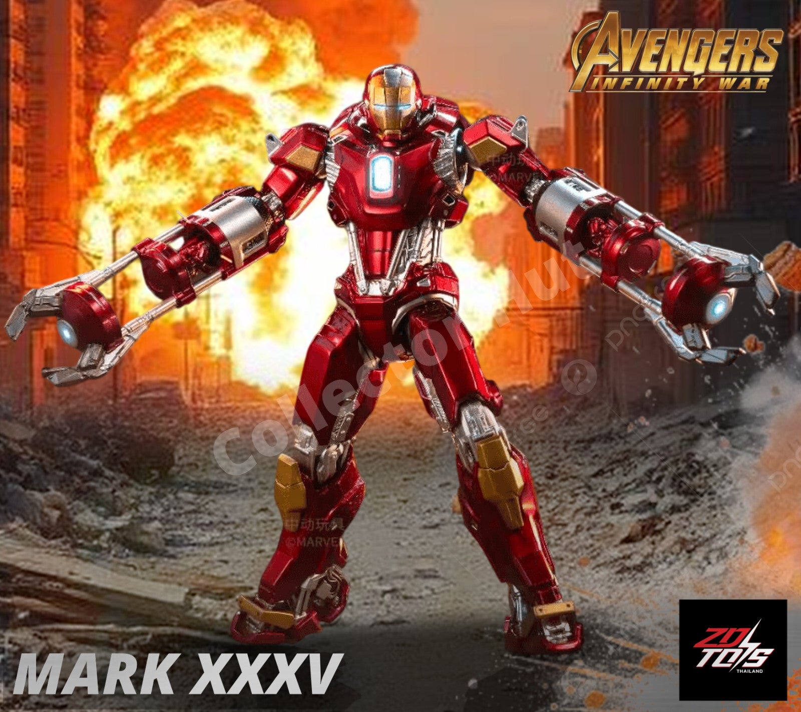 Iron Man Marvel Action Figures 1:10 Scale Avengers Infinity Saga LED VERSION