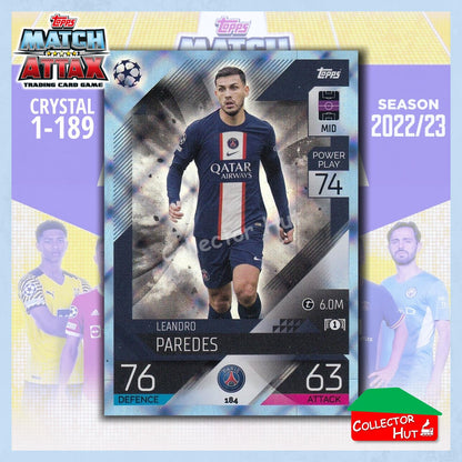 Topps Match Attax Europa Champions League 2022/23 Crystal Parallel Cards 1-189