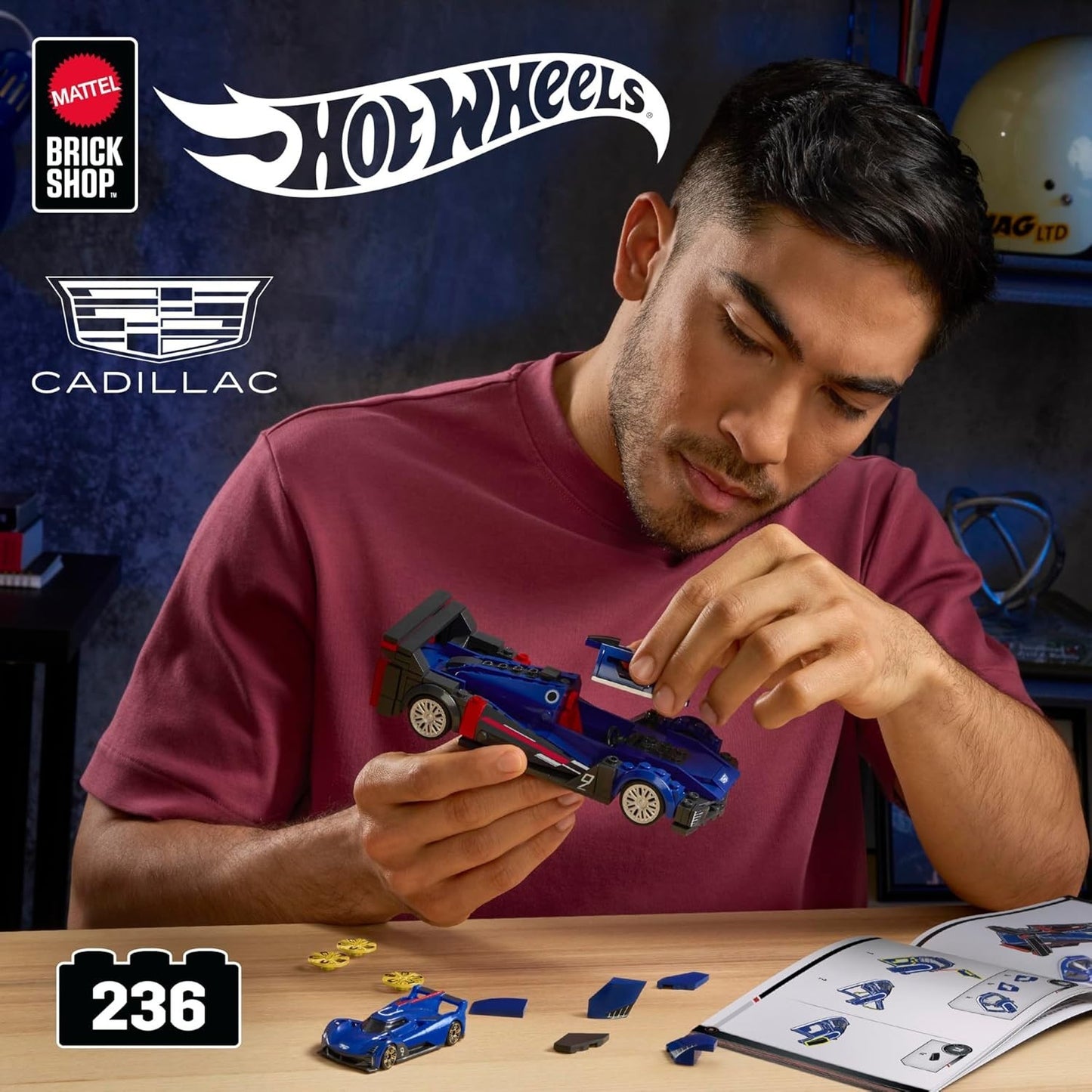 Mattel Brick Shop Hot Wheels SPEED Cadillac Project GT Hyper Car 1:32 Model Kit
