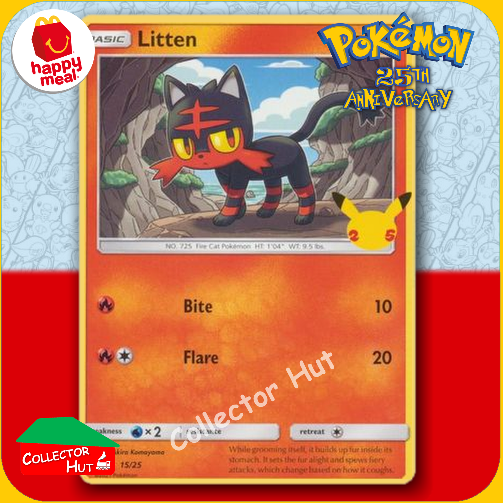 McDonald's Happy Meal 2021 Pokémon 25th Anniversary Trading Cards You Choose