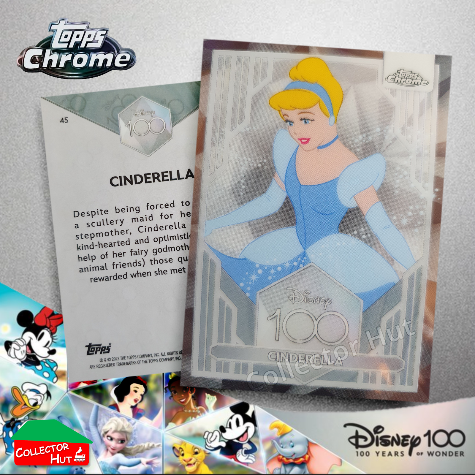 Disney 100 Topps Chrome 2023 Base Cards 1-100 Pick Singles to Complete Your Set