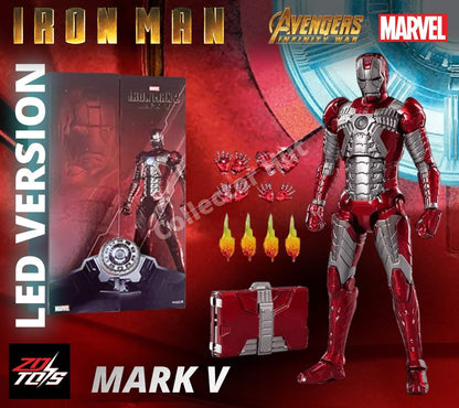 Iron Man Action Figures 1:10 Scale ZD Toys Wave 3 LED Marvel Avengers Infinity S