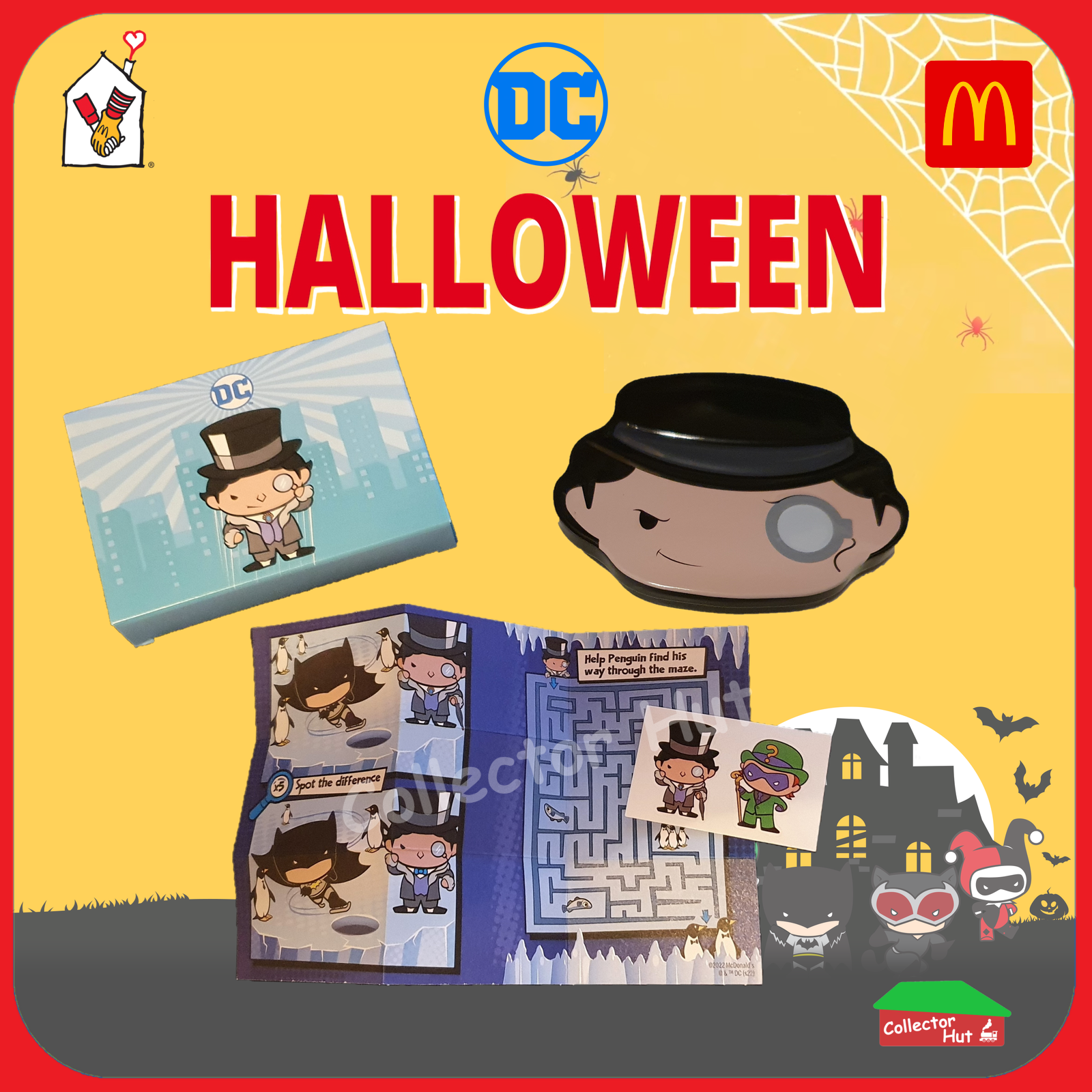 McDonald's Happy Meal DC Super Heroes & Villains Collector's Tin Play Sets