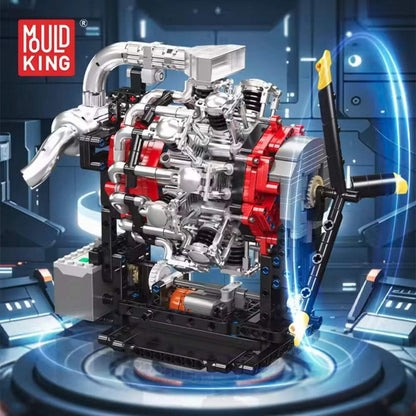 Mould King Technology Motorized Engine Building Block Model Sets