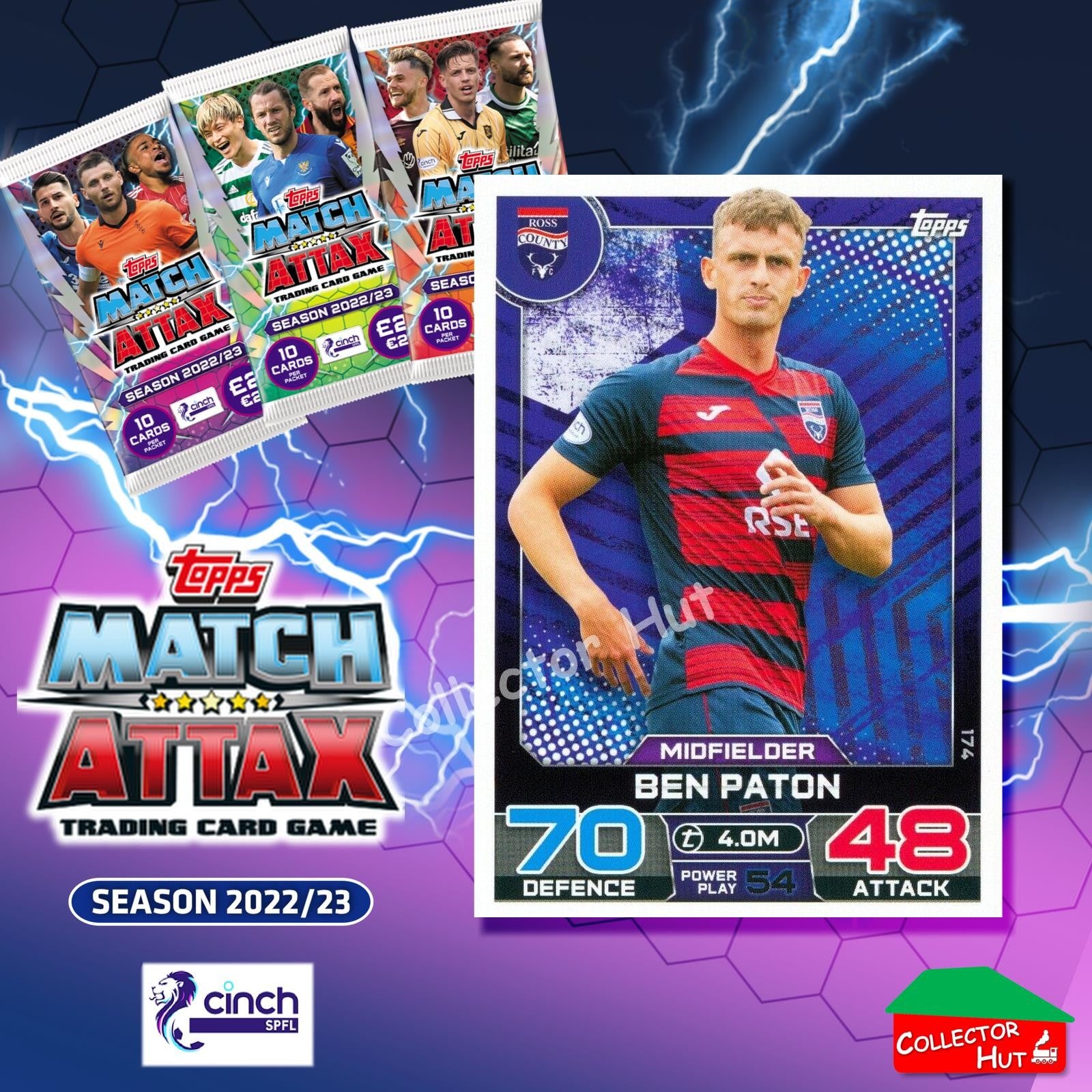 TOPPS MATCH ATTAX SPFL 2022/23 #163-264 Choose Your Card
