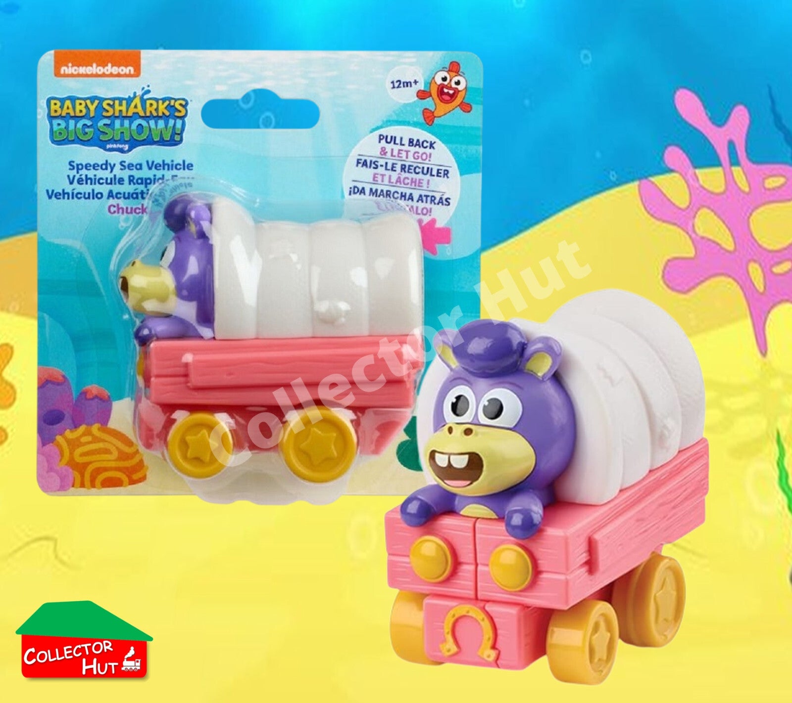 Baby Shark Pull-Back Sea Vehicle Toys Gneuine Nickelodeon Collection