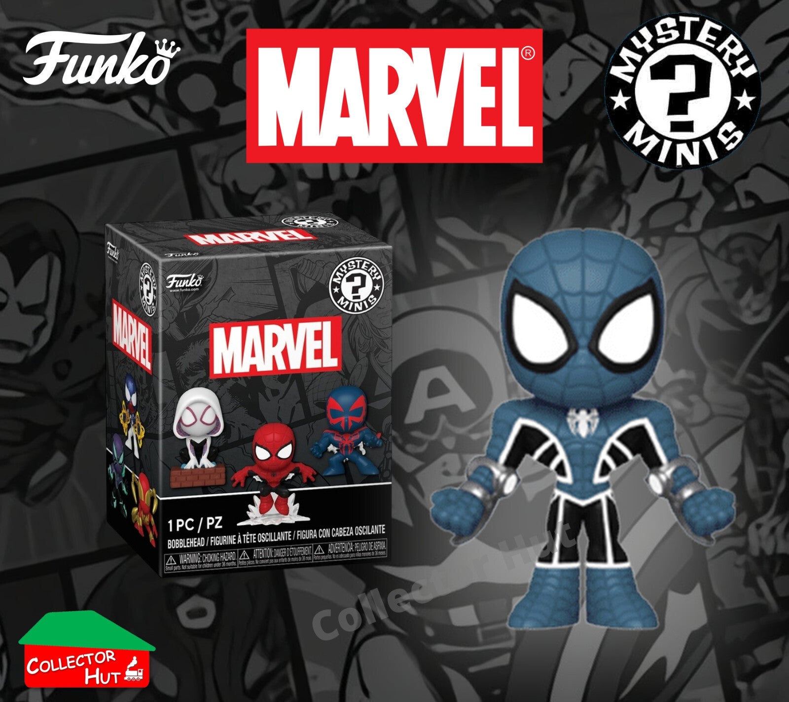 Funko Marvel Spider-Man Mini Mystery Bobblehead Figures