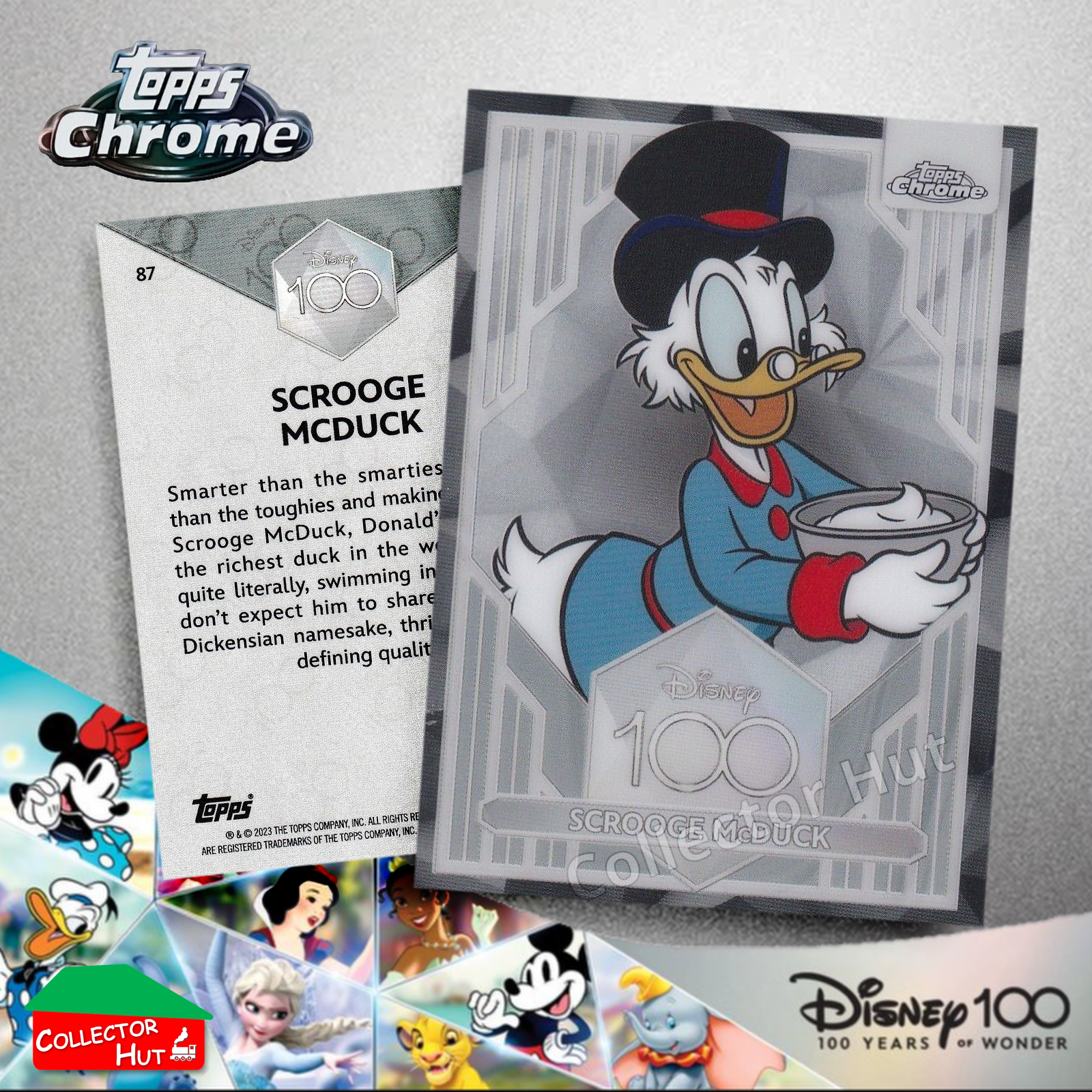 Disney 100 Topps Chrome 2023 Base Cards 1-100 Pick Singles to Complete Your Set