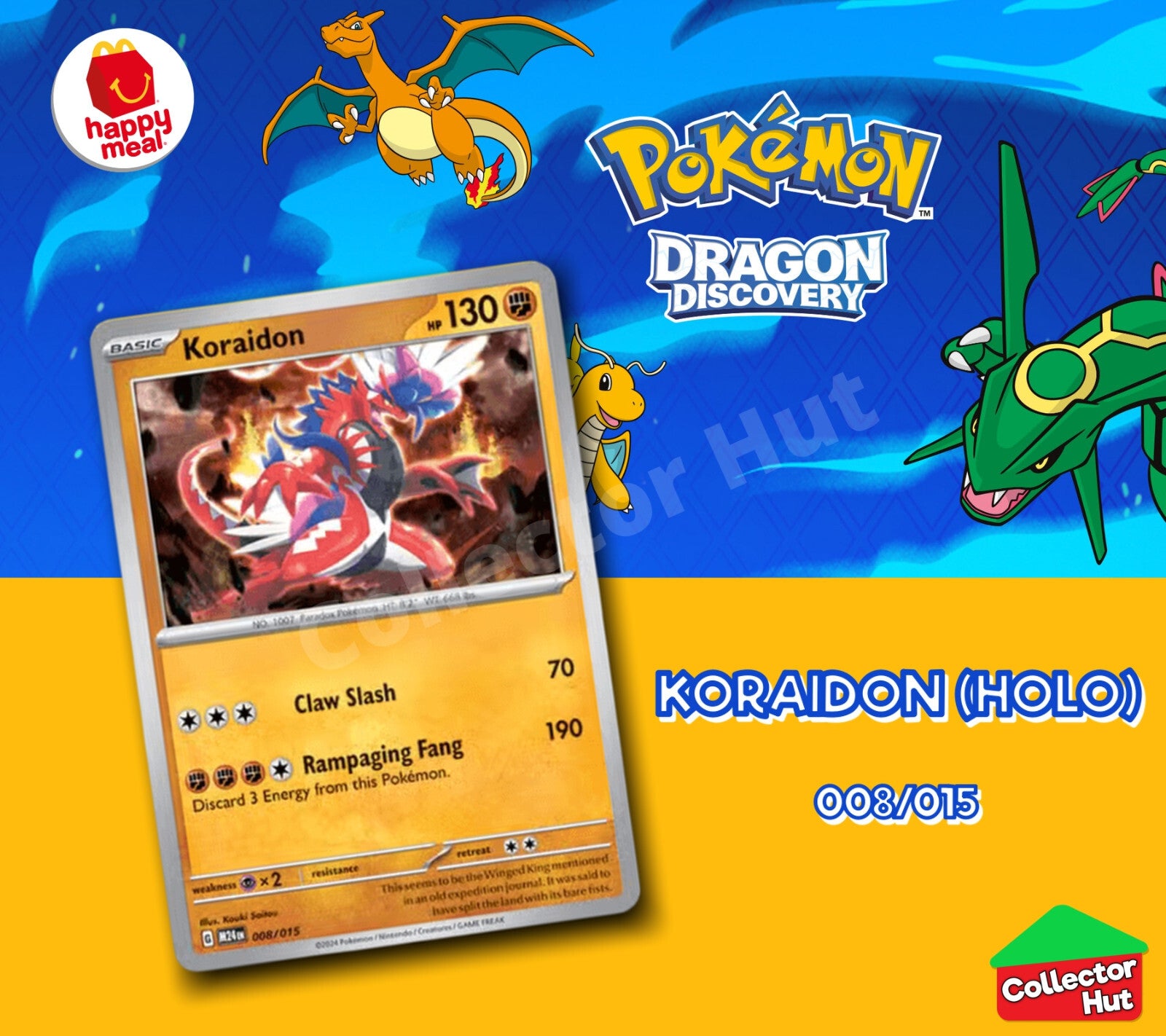 McDonalds Pokémon 2025 Dragon Discovery Card Collection Happy Meal