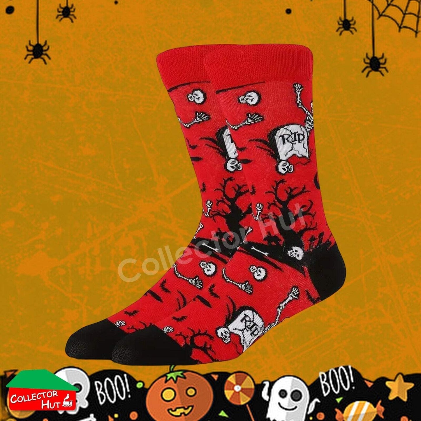 Happy Crew Socks Novelty HALLOWEEN Cotton Blend Anti-Odor Unisex CUSTOM Gift Set