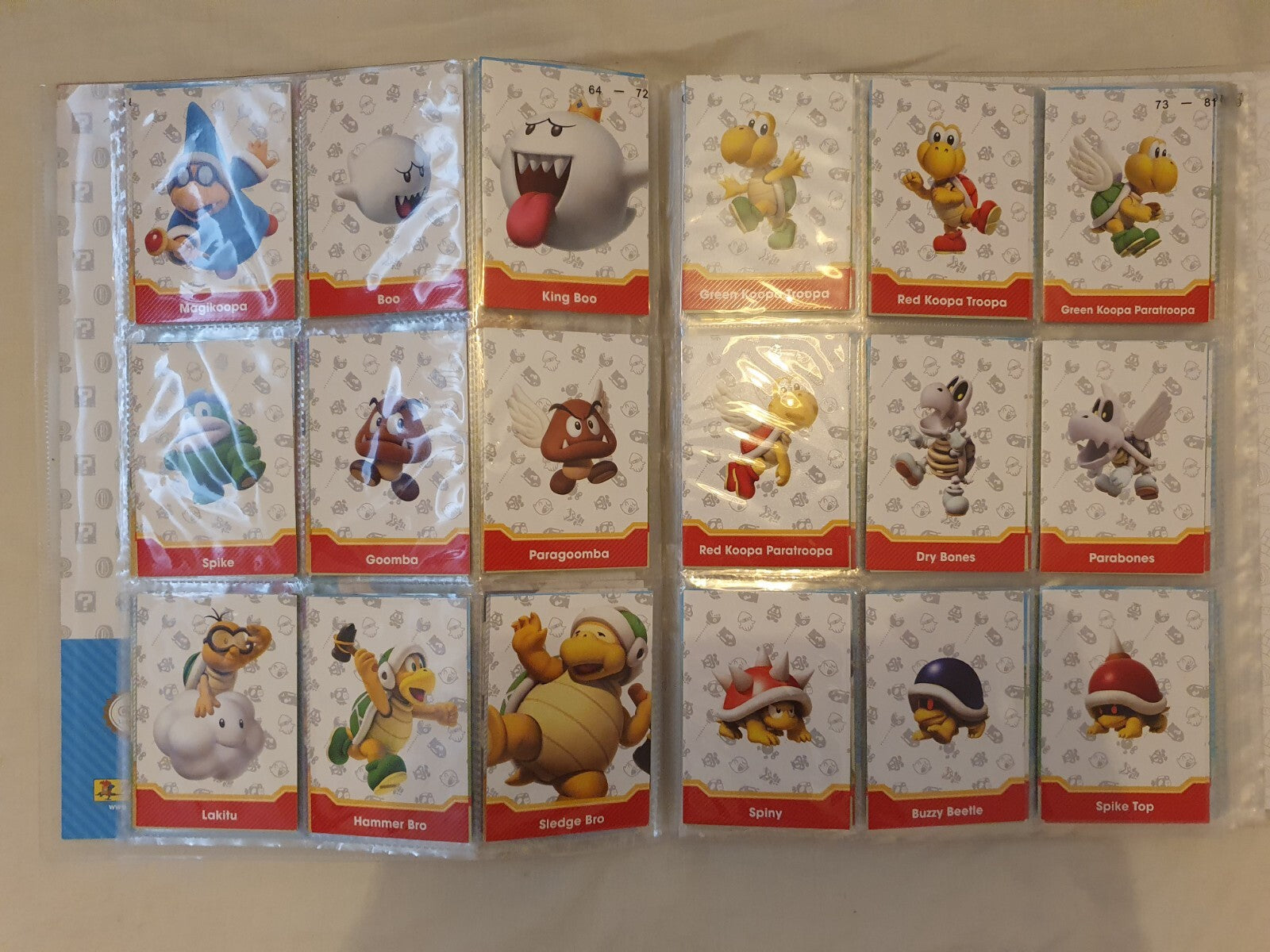 PANINI Super Mario Trading Cards COMPLETE BASE SET with Puzzle Cards
