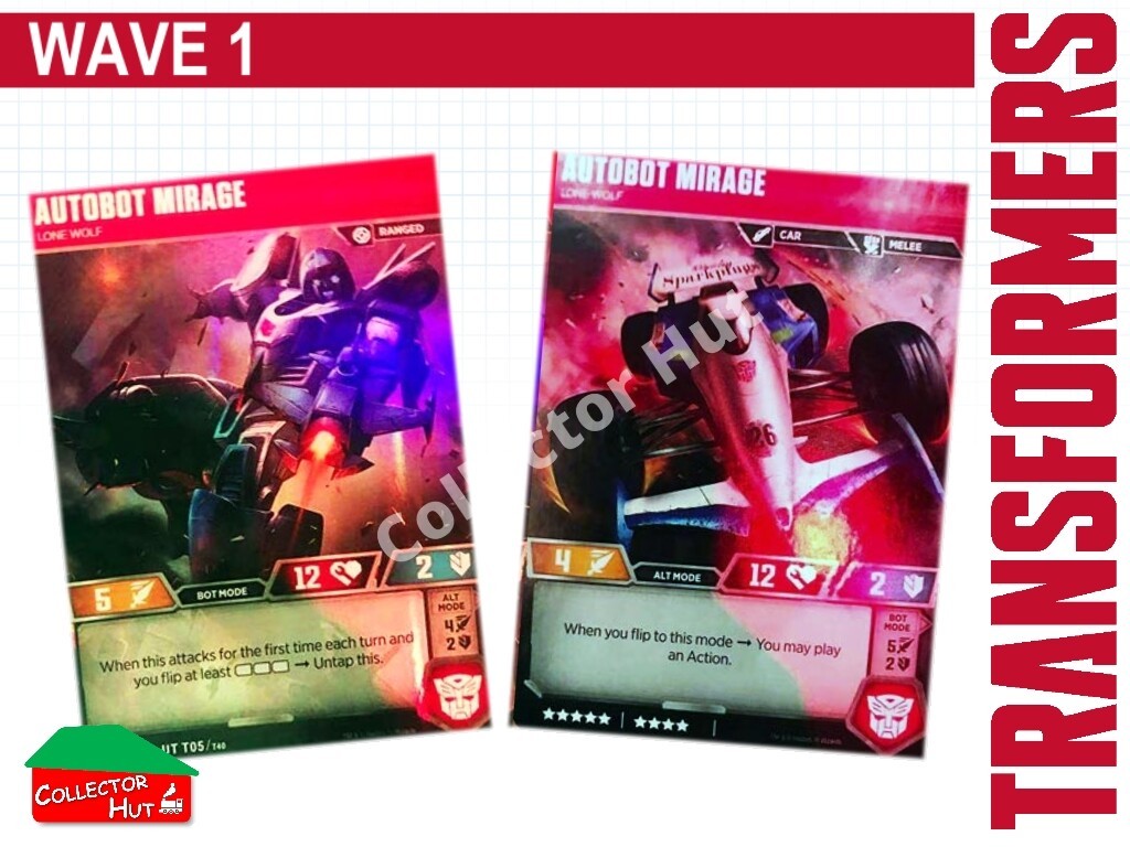 Transformers TCG CHARACTER Trading Cards All Waves