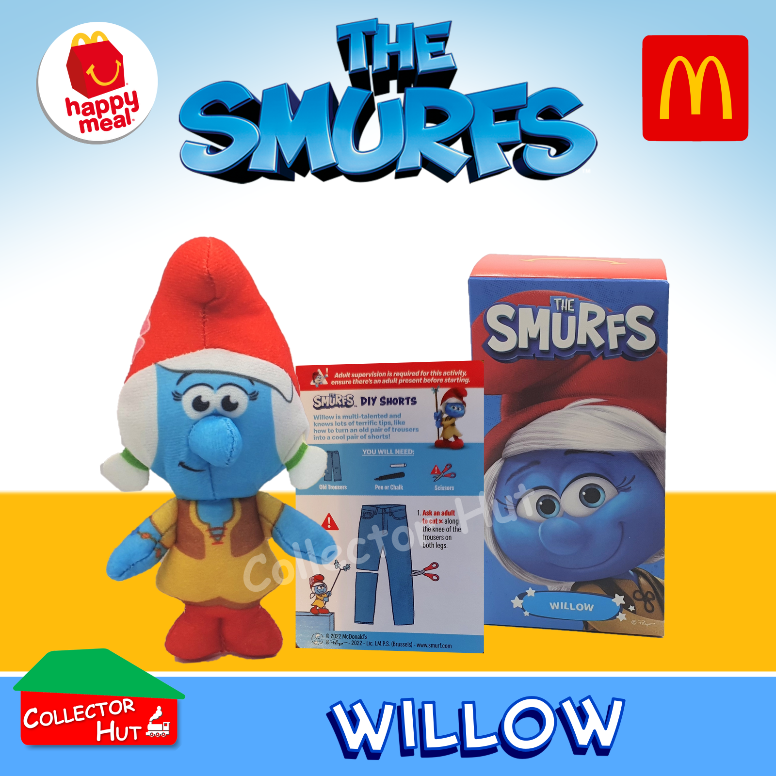 McDonald's Happy Meal Toys The Smurfs Plush Toys (2022)