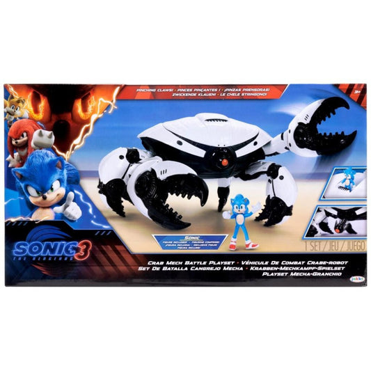 Sonic 3 Movie Crab Mech Pinching Claws Playset 2.5" Figure Officially Licensed